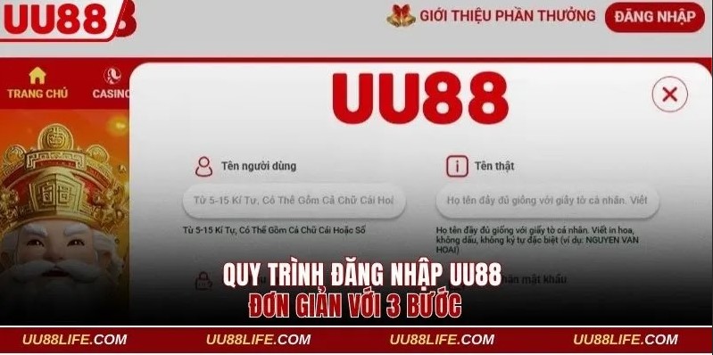 Các bước đăng nhập UU88 đơn giản, dễ thực hiện 